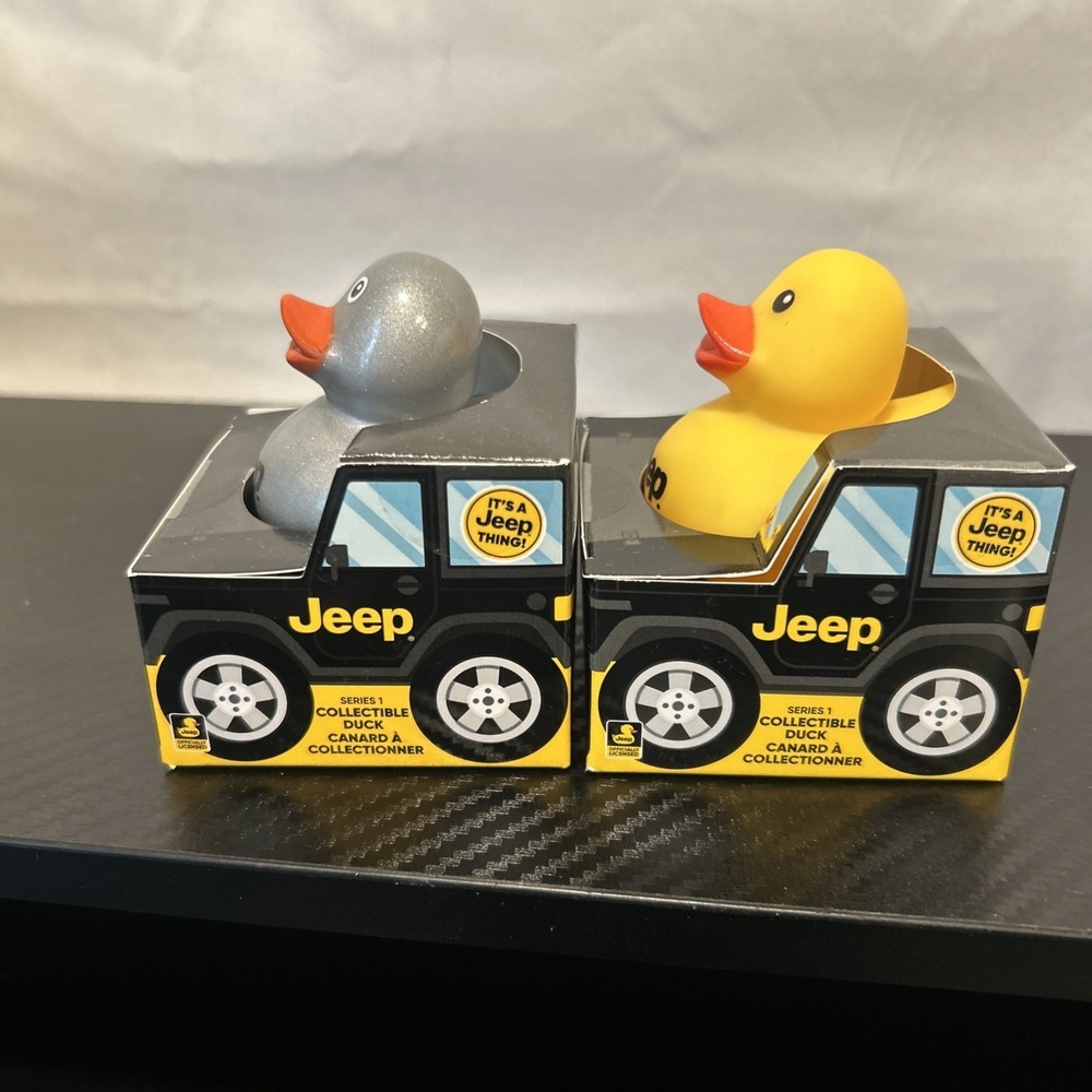 (2)Jeep Branded 2" Ducks in Paper Jeep 4x4 Box Series 1